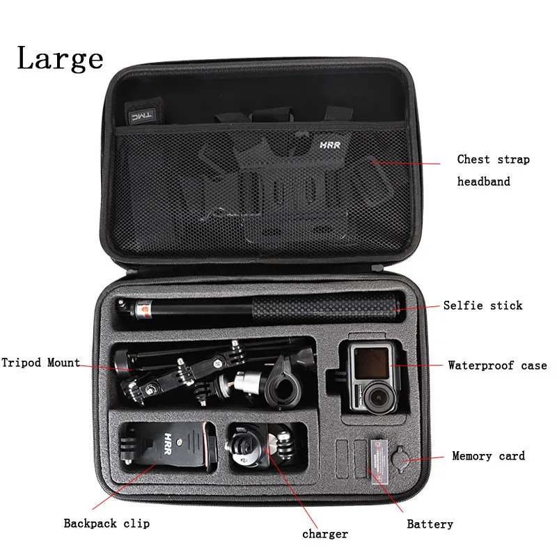 Большой мешок для экшн-камеры GoPro hero 7/6/5 Dji Osmo Action camera портативный защитный приема мешок SJCAM Yi 4K eken SONY аксессуары чехол