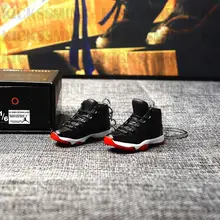 Дропшиппинг AJ 11 BRED кроссовки брелки 1/6 масштаб 3D мини-кроссовки JORDAN Брелок Кукла аксессуар