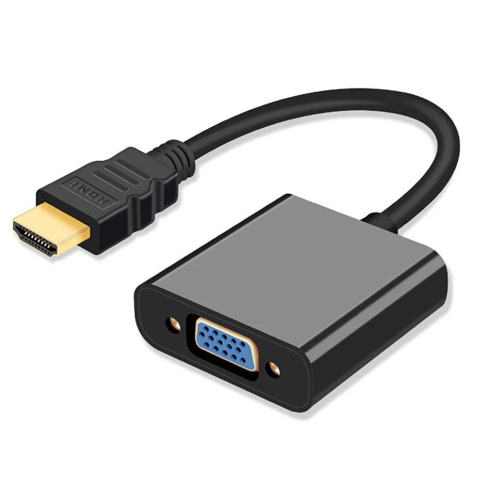 

HDMI to VGA Adapter Male To Famale Converter Adapter 1080P Digital to Analog Video Audio For PC Laptop Tablet