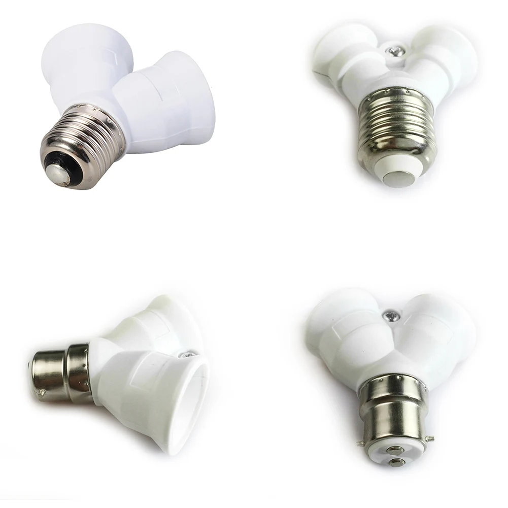 

E27 to 2 E27 light bulb adapter converter E27 to E14, B22 to E14, B22 to E27 Light Bulb Socket Adapter 2 Way Splitter