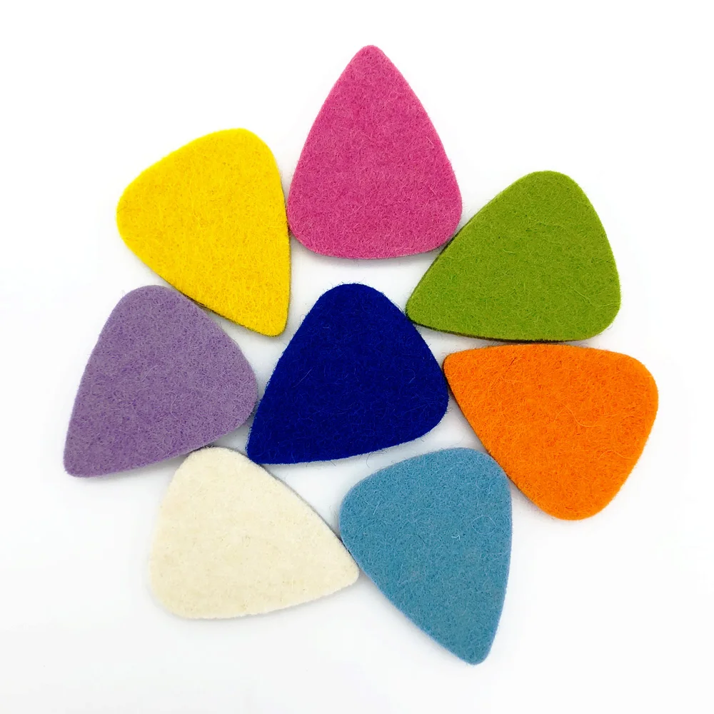 SLOZZ Soft Felt Ukulele Pick ที่มีสีสัน Mediator กีตาร์ Plectrum สำหรับ