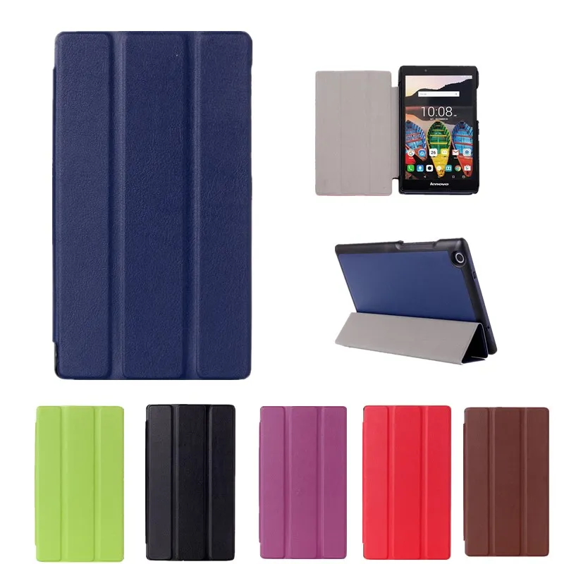 

2017 Solid Magnetic Leather Case For Lenovo Tab3 8 TB3-850F TB3-850M 8" Tablet Floding Cover For Lenovo TAB2 A8-50F Case+ Pen