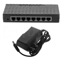 Планшет-8-Порты и разъёмы RJ45 10/100/1000 Мбит/с Gigabit Ethernet Настольный штепсельная вилка американского стандарта сетевой коммутатор