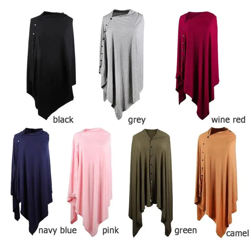 Baby Multifunctional Soft Stretch Pregnant Breastfeeding Nursing Covers Stroller Breathable Button Scarf
