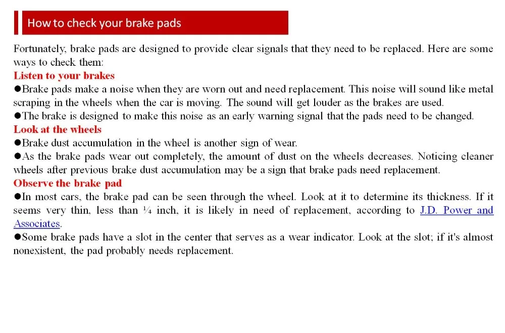 How to check your pads
