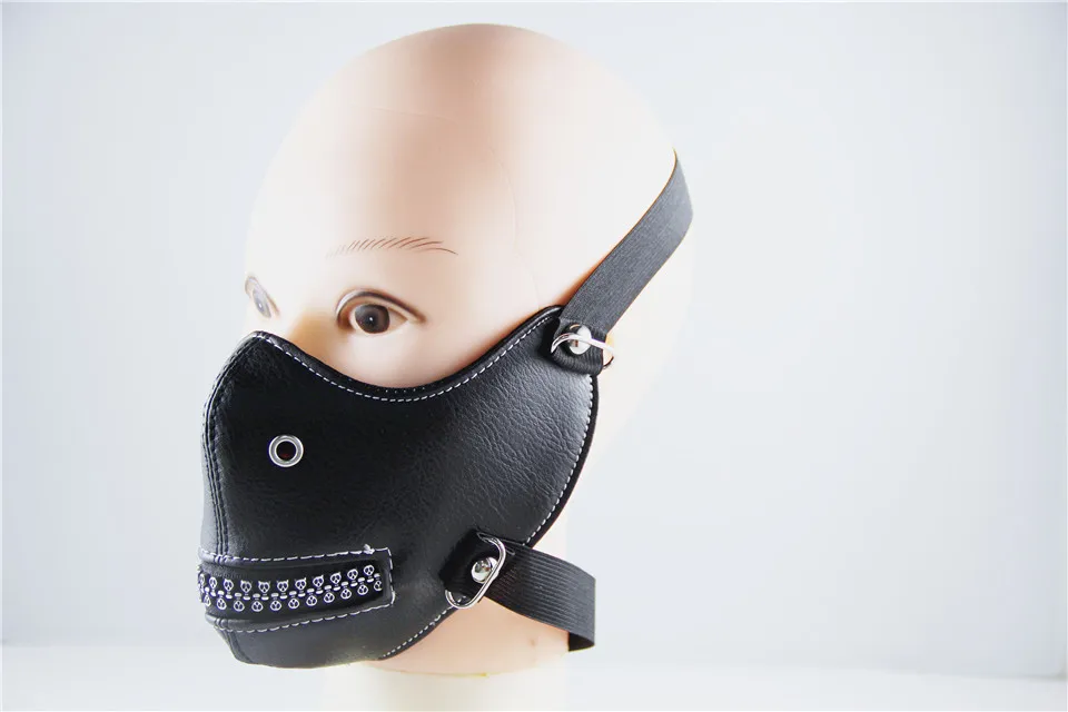 Skull Teeth Fashion Motorcycle Punk Rock Face Mask Hip-hop Halloween Party Leather Mask (9)
