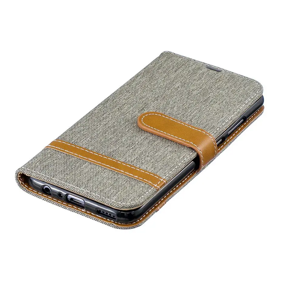 For huawei P SMART 2019 Plus Case Denim Mixed Colors Leather Flip Wallet Back Case For huawei Honor 10 Lite 10i Capa Phone Cover