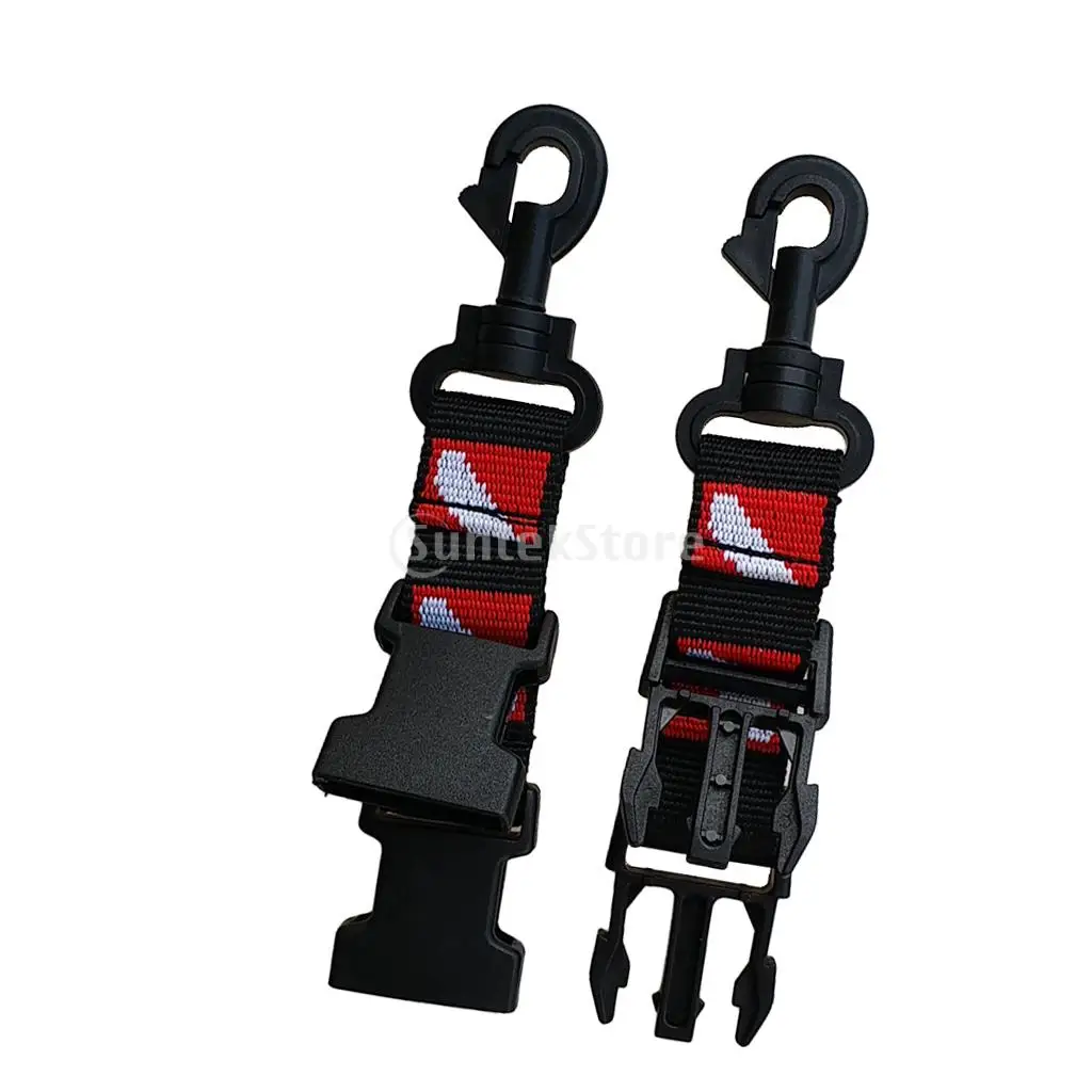 Dive Holder Lanyard Webbing Strap Clip for Scuba Diving Snorkeling BCD Camera, Light, Mouthpiece, Fin, Mask Gear Accessories
