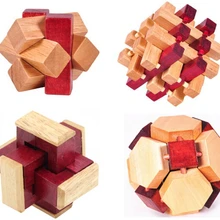 4 шт./компл. деревянные головоломки заусенцев классические мозговые Прорезыватели деревянные головоломки игры игрушки для взрослых детей