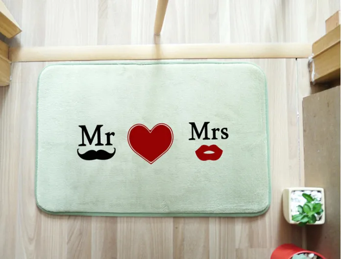 40 см* 60 см коврики Zakka противоскользящие коврик разнообразие Mr and Mrs стиль ковер спальня коврик/дверной коврик Винтаж Высокое качество