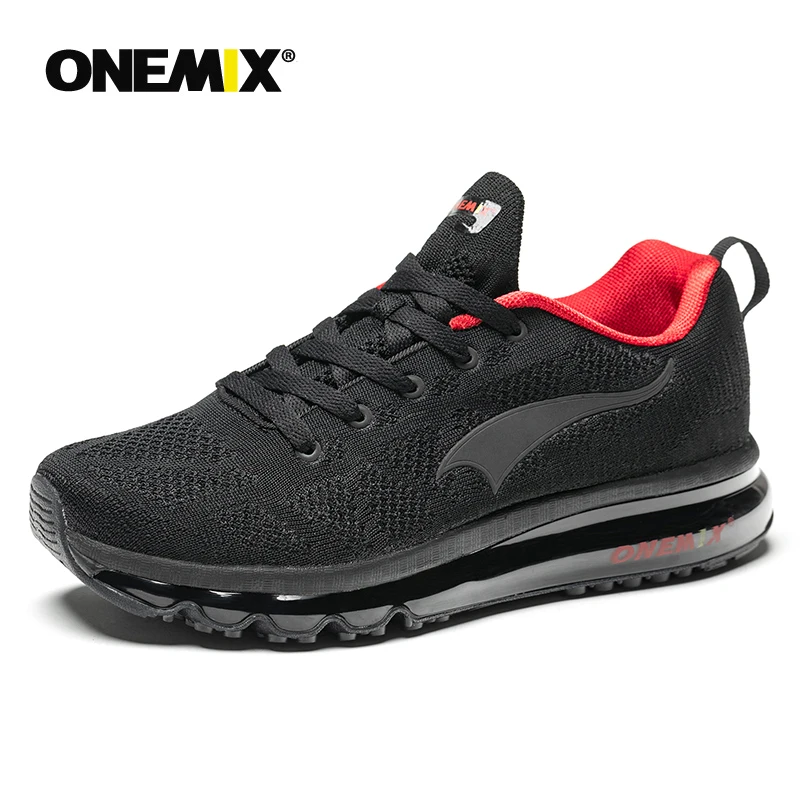 ONEMIX, мужские кроссовки для бега, красивые, Zapatillas, спортивная обувь для тренировок, черные, красные, спортивная обувь для бега на открытом воздухе 1118B