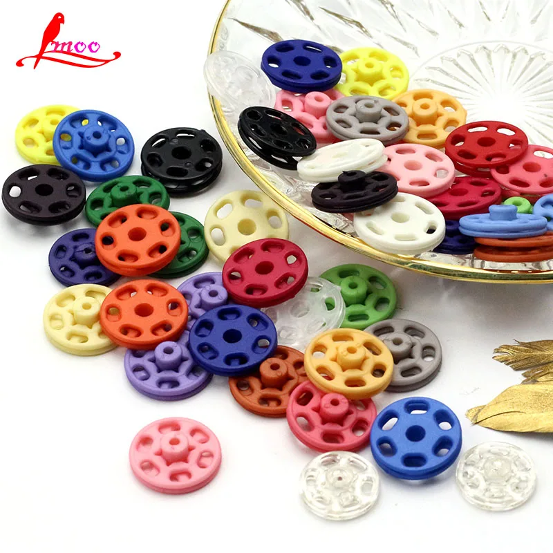 

15pcs 7mm/10mm/13mm/15mm/18mm/21mm Small ABS plastic Snap Fasteners Press Button Stud sewing accessory