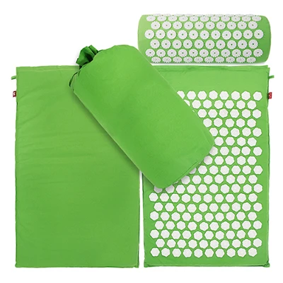 Yoga Lotus Spike Acupressure Mat Pillow Set Back Body Massager Acupuncture Cushion Mat Relieve Stress Tension Pain w/ Carry Bag Yoga Lotus Spike Acupressure Mat Pillow Set Back Body Massager Acupuncture Cushion Mat Relieve Stress Tension Pain w/ Carry Bag
