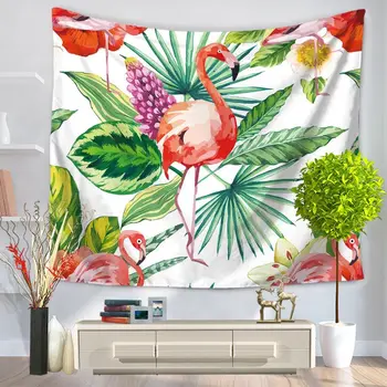 

Flamingo Print Tapestry Wall Hanging Tapestries Boho Bedspread Beach Towel Yoga Mat Blanket Table Cloth 200*150/150*130c