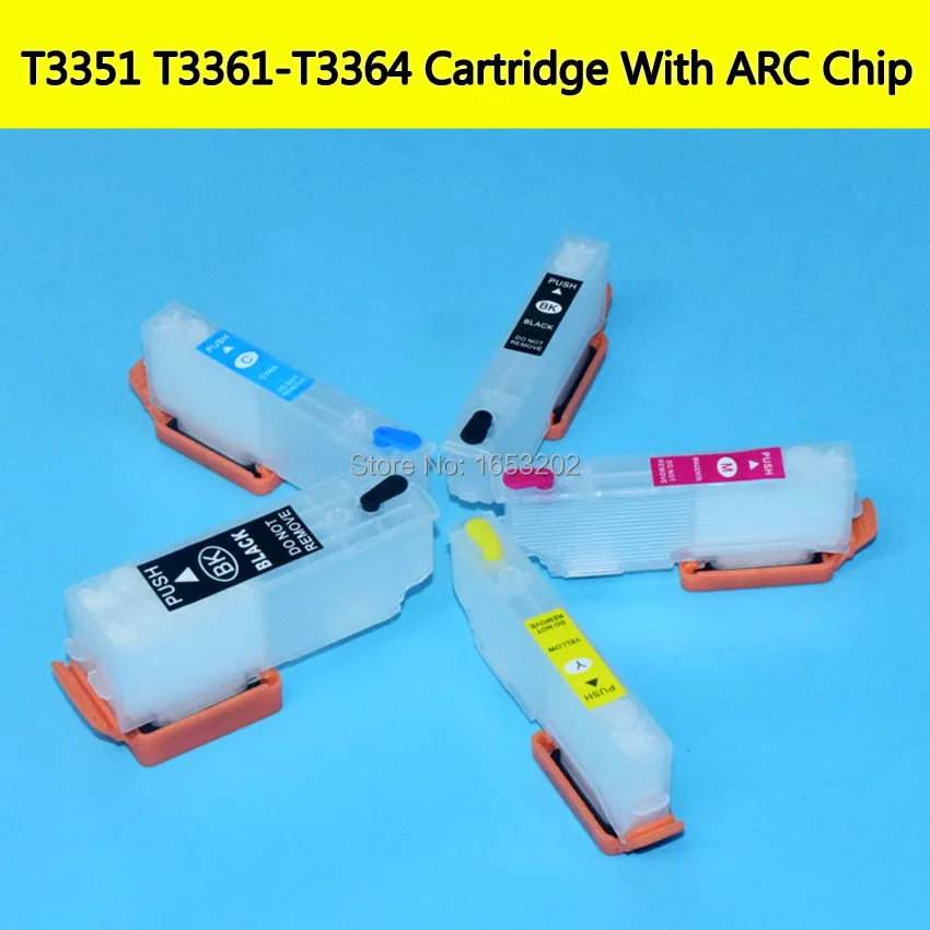 EPSON T3351 T3361-T3364 Refillable ink Cartridge With Auto Reset ARC Chip 6