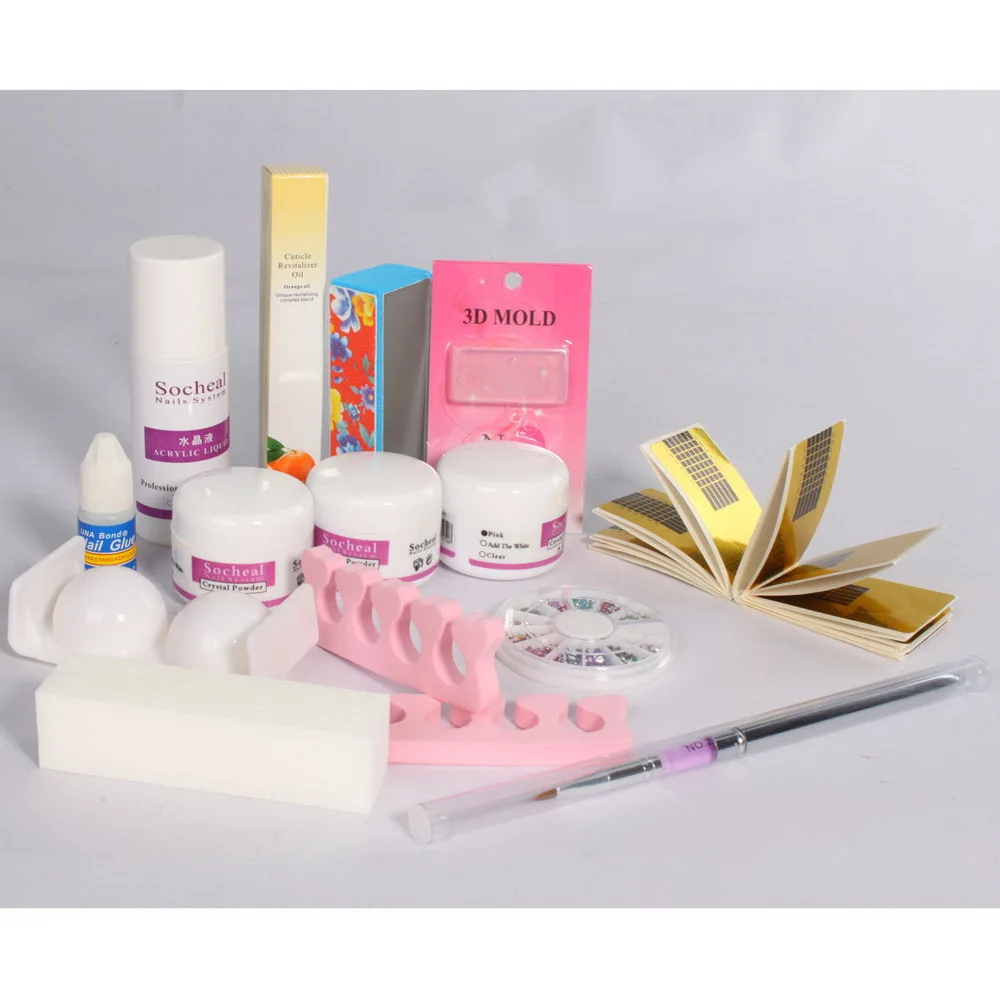 

2015 design Acrylic Nail Art Tip Kit manicure Set