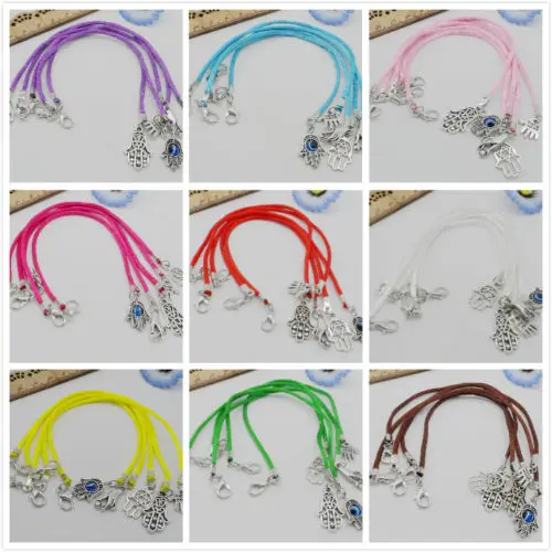 

Free Ship 100Pcs HAMSA HAND Eye String Bracelets Lucky Charms Pendant 20CM