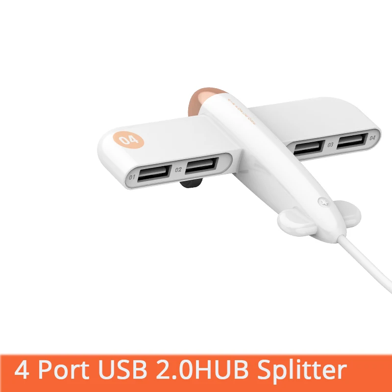

Creativity USB Hub 2.0 Switch 4 Ports USB 2.0 Hub High Speed USB Splitter Cable with Power Adapter Interface Originality hub