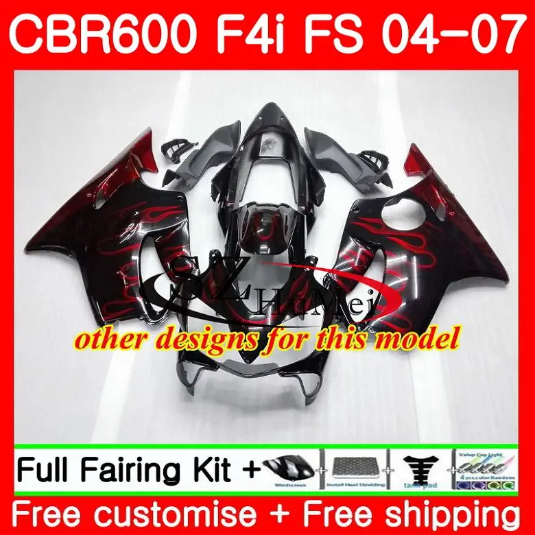 Корпус для HONDA CBR 600F4i CBR600 FS CBR 600 F4i 04 05 06 07 54SH CBR600F4i граффити белый CBR600 F4i 2004 2005 2006 2007 обтекателя