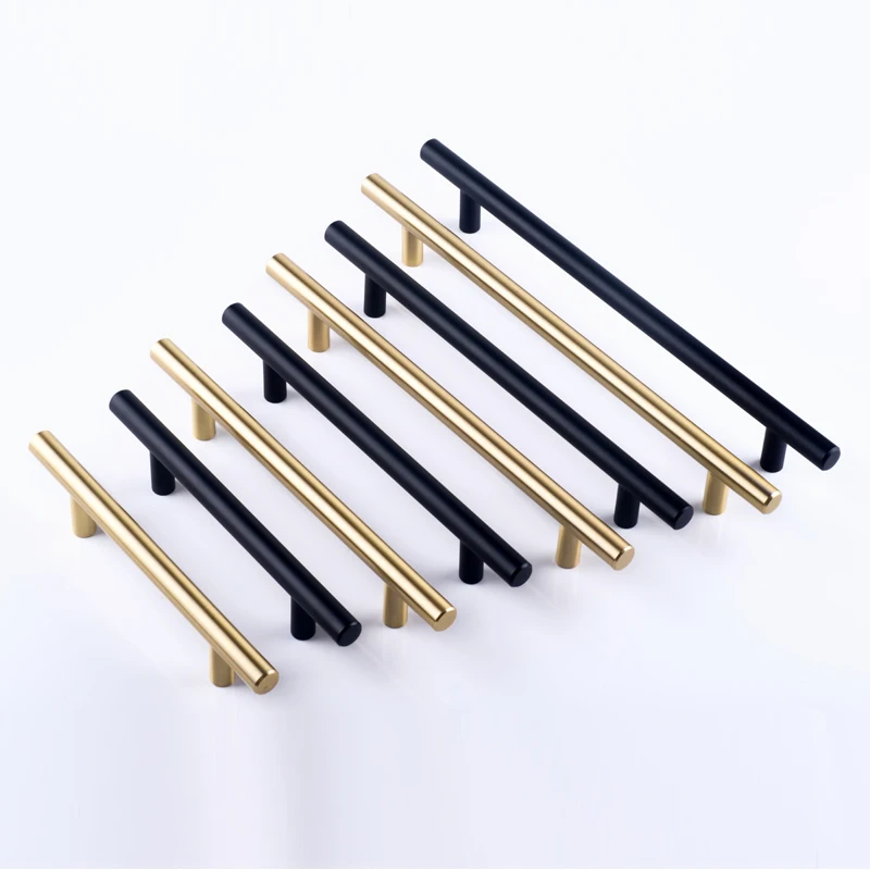 

96 128 160 192 mm Brass Black Kitchen Cabinet Handle Dresser Knobs Drawer Pulls Handles Retro Cupboard Door Pull