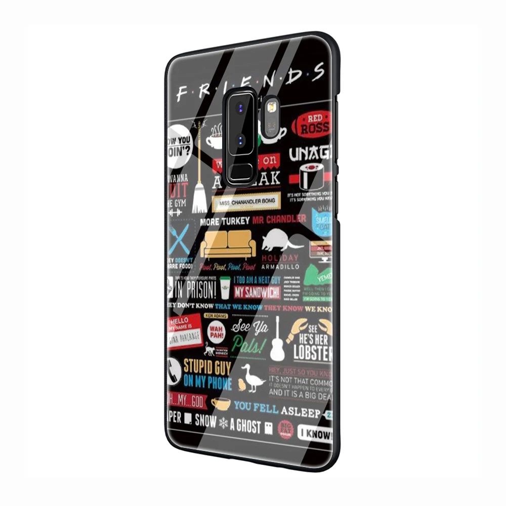 G10 Друзей закаленное Стекло чехол для телефона чехол для samsung Galaxy S7 край S8 Note 8, 9, 10, плюс A10 20 30 40 50 60 70 - Цвет: G10