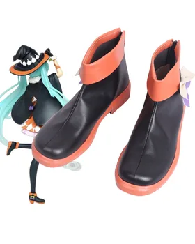 

Hot Vocaloid Miku Hatsune Halloween Boots Cosplay Shoes Custom Made Any Size