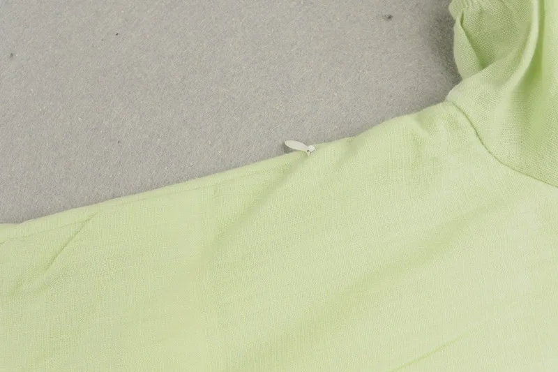 Однотонное Пышное мини-платье с открытой спиной, женское повседневное тонкое простое ТРАПЕЦИЕВИДНОЕ ПЛАТЬЕ, летние женские модные вечерние платья, винтажное зеленое платье