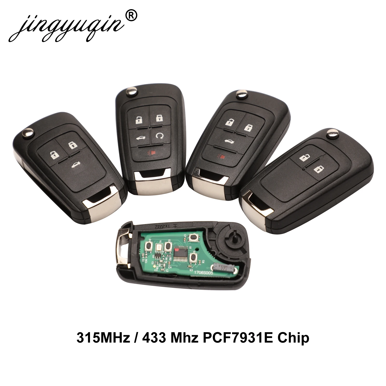 Пульт дистанционного управления jingyuqin для Chevrolet Cruze Epica Lova Camaro Impala 2/3/4 кнопки 315/433