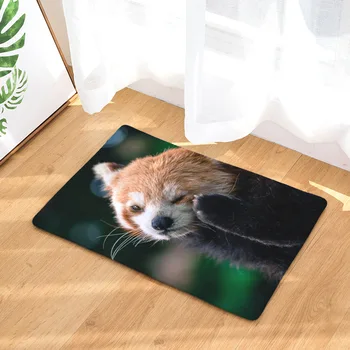 

CAMMITEVER Raccoon Mat Home Bath Living Room Reusable Washable Rug Carpet Mat Toilet Pattern Bath Non-slip Mats Floor Carpet