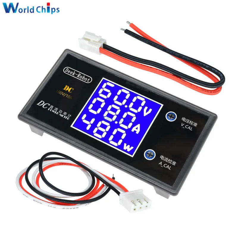 DC 0-100V 1000W 0-50V 250W 5A LCD Digital Voltmeter Ammeter Wattmeter Voltage Current Power Meter Volt Detector Tester Monitor