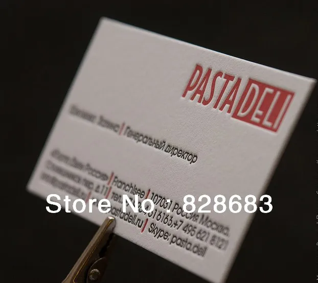 PROD 1094286706 200pcs Two Faced Printing Art Paper Business Card With
Embossing LOGO Text -90*54mm-350 Gsm