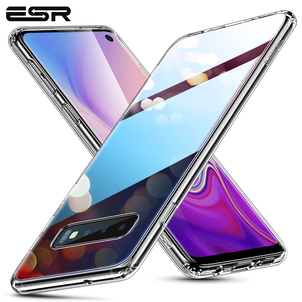 

ESR Tempered Glass Case for Samsung Galaxy S10 S10 Plus Luxury Hard Cover + TPU Frame Back Phone Case for Samsung Glaxy S10 e