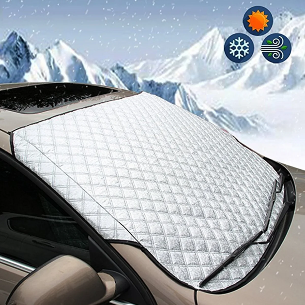 Car Windscreen Cover Snow Frost Ice Winter Sun Shade Dust Protector Shield Car Windshield Cover