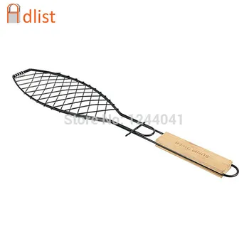 

Simply Fish Non-stick Grilling Basket One Fish Grilling Rack BBQ Barbecue Accessories Camping Grill Rack BBQ Clip
