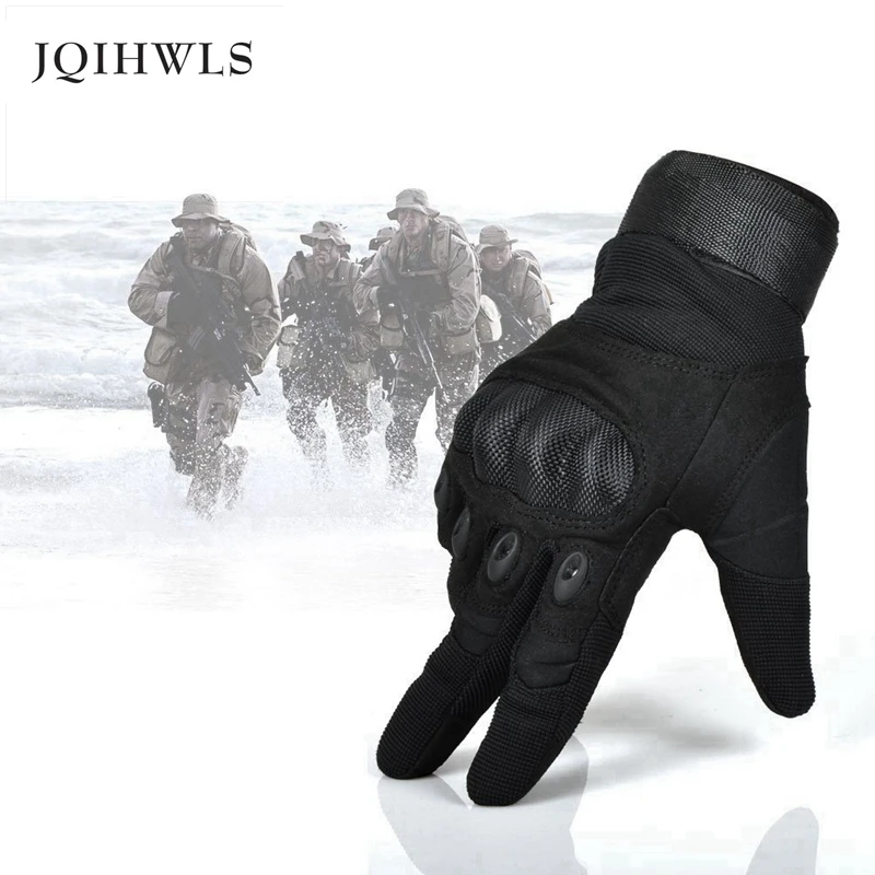 New Army Gear Tactical Gloves Men Full Finger Combat Military Gloves Militar Carbon Shell Anti