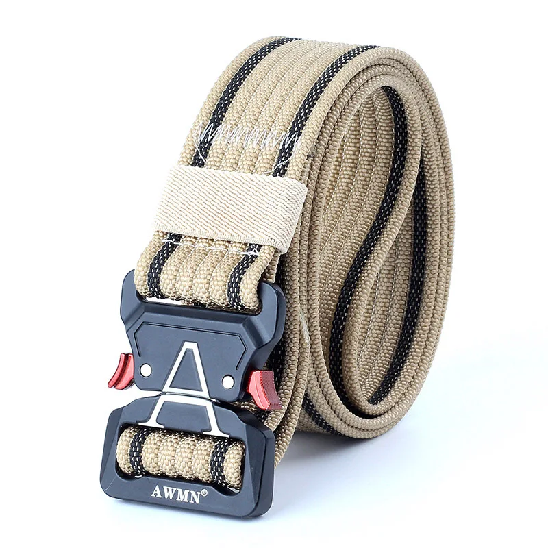 Army Military Tactical Belt New Outdoor 125cm Cobra Alloy Buckle Nylon Casual Combat Belt Men Women Training Belt AE103