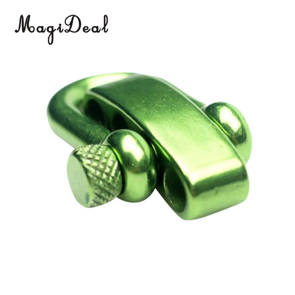 MagiDeal U Flat Adjustable Shackle Buckle Clasp for Survival Paracord Bracelet for Outdoor Camping Hiking Accessories 4 Colors