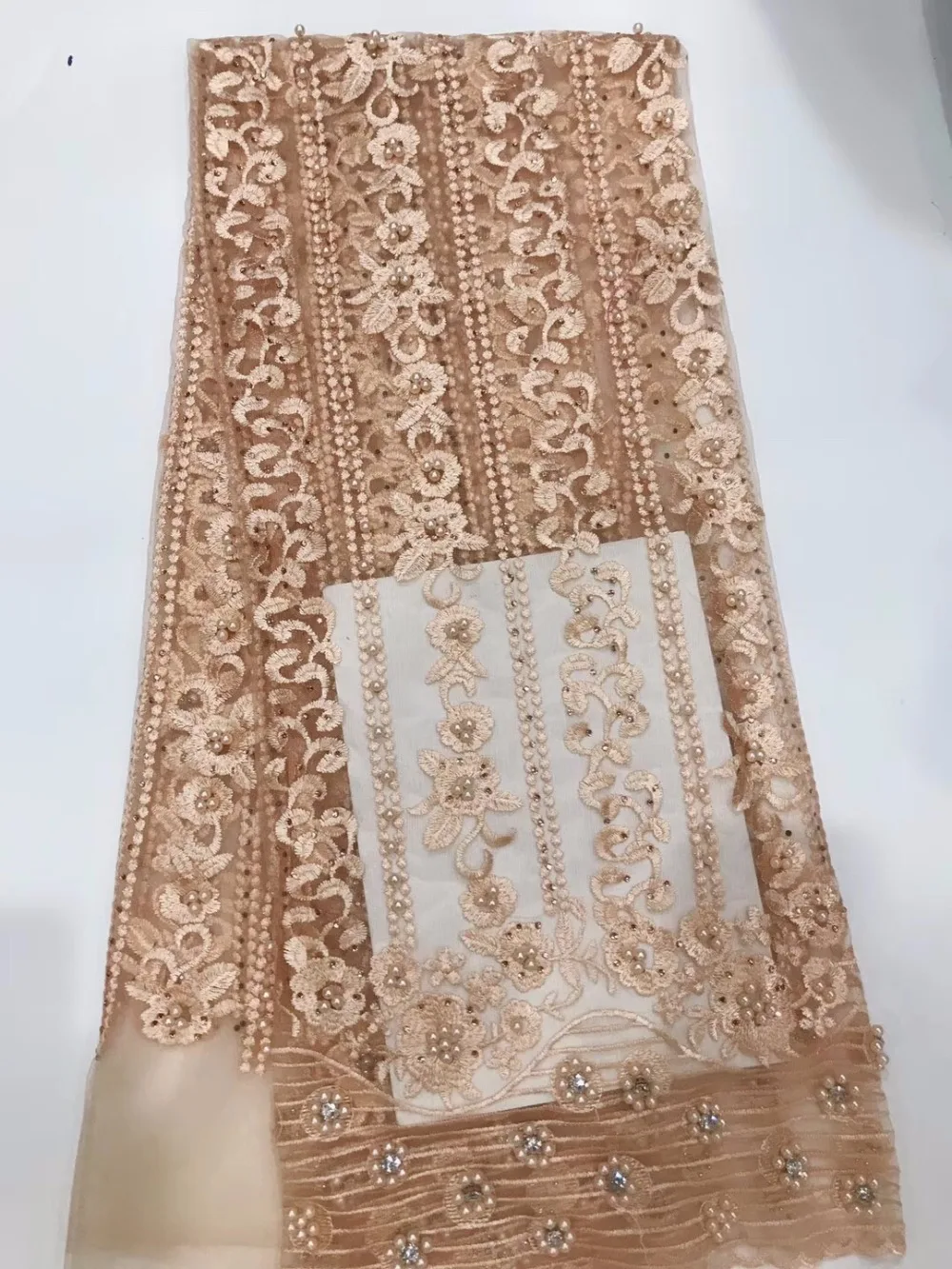 

2018 High Quality Lace Fabrics With stones African French Net Lace Fabric Embroidered Tulle Mesh Lace
