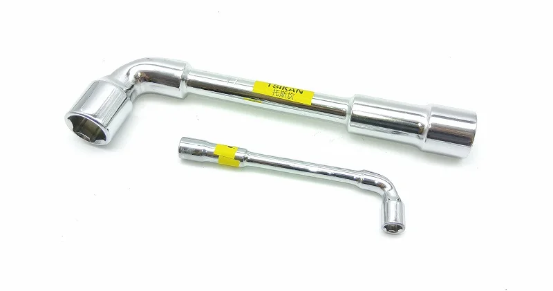 

New 1pcs L type angled socket wrench spanner with thru hole, Chome vanadium 6 7 8 9 10 11 12mm 40CR