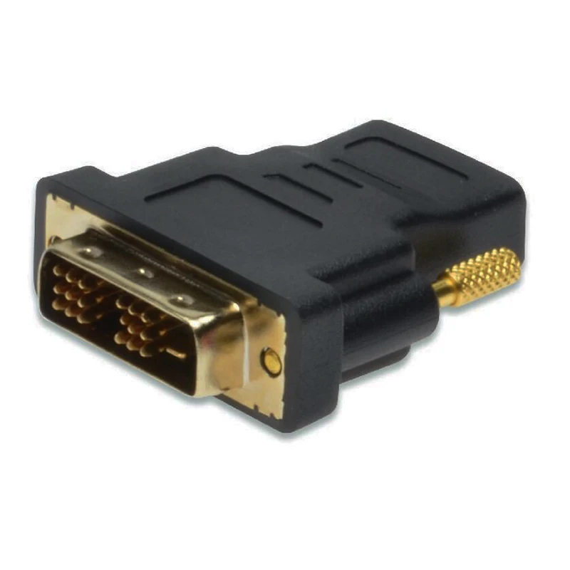 Пассивный DVI к HDMI конвертер Женский DVI-D одиночное соединение к HDMI адаптер муфта Аудио не поддерживается для ПК ноутбук позолоченный
