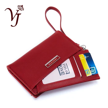 

2019 New Women Wallets Leather Slim Wristlet Wallet Ladies Short Clutch Bag Card Holder Purse Female Zipper Coin Purses For Girl