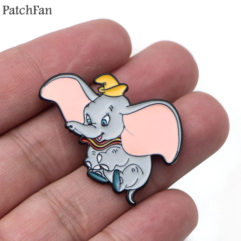 Patchfan Dumbo цинковые булавки para рюкзак Прайд металлические украшения для одежды медаль для сумки рубашка шляпа Значки броши для мужчин и женщин A0761