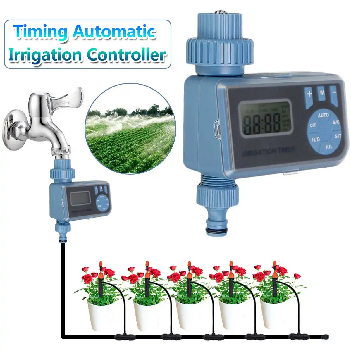 Программируемый таймер полива автоматический контроллер одиночный выход для садового крана шланг семейный таймер полива сада