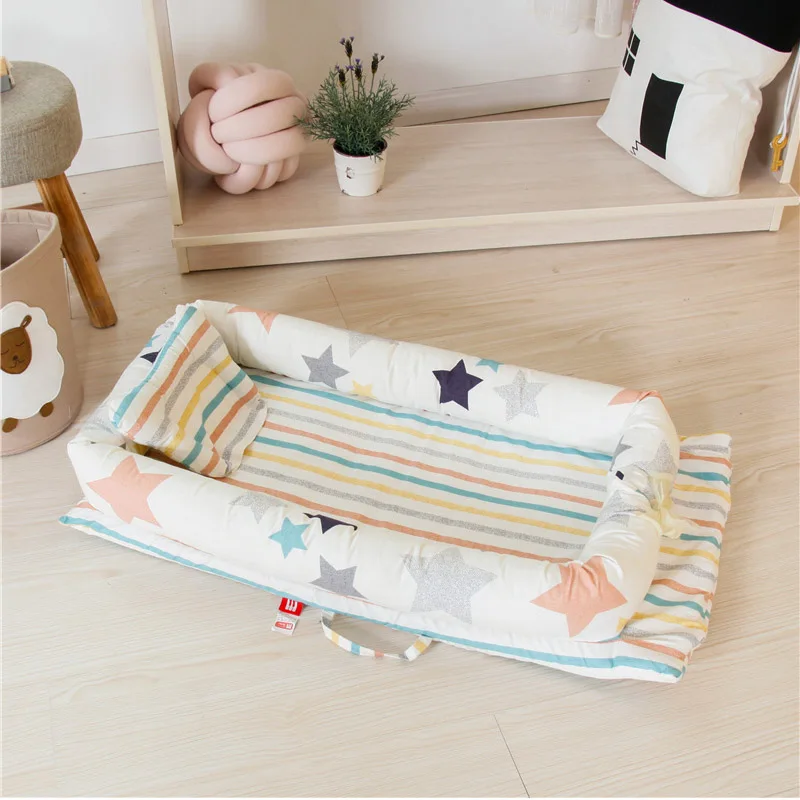 Детская бионическая кровать портативная моющаяся дорожная Изолированная кровать имитирующая матку для детей 0-12 месяцев детская хлопковая кроватка - Цвет: N