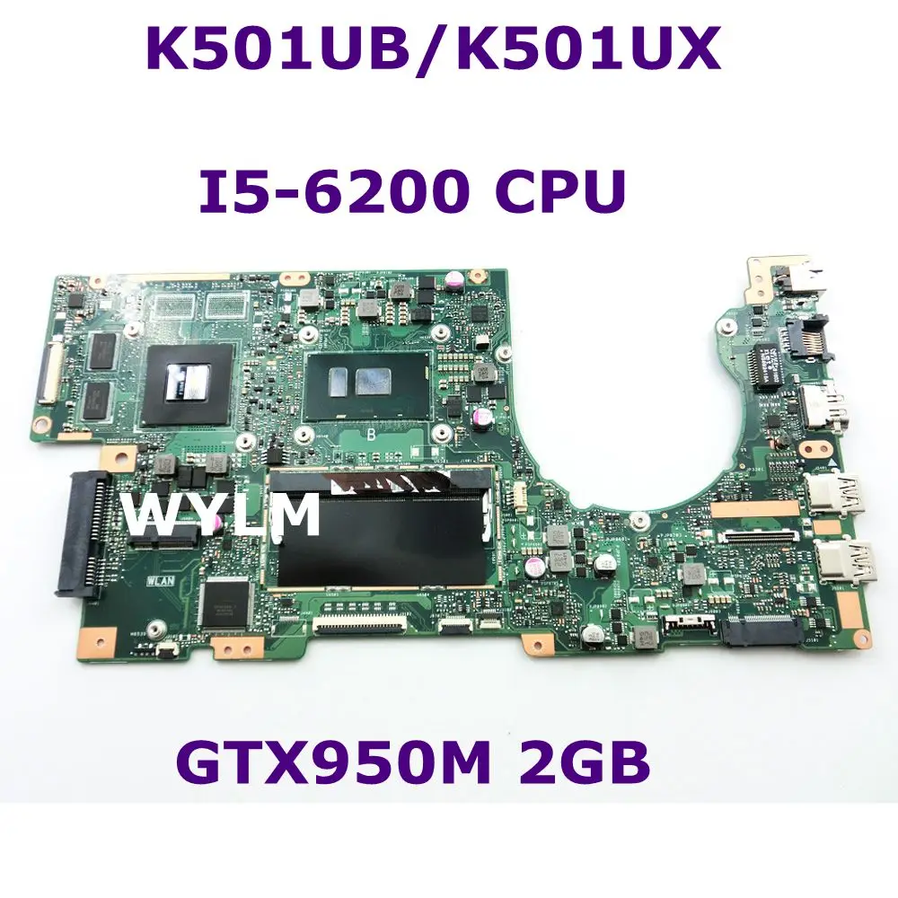 K501UB i5-6200U CPU GTX 950M Graphics card 2GB mainboard REV 2.0 For ASUS K501UX K501UB K501U laptop motherboard 100% Tested K501UB i5-6200U CPU GTX 950M Graphics card 2GB mainboard REV 2.0 For ASUS K501UX K501UB K501U laptop motherboard 100% Tested