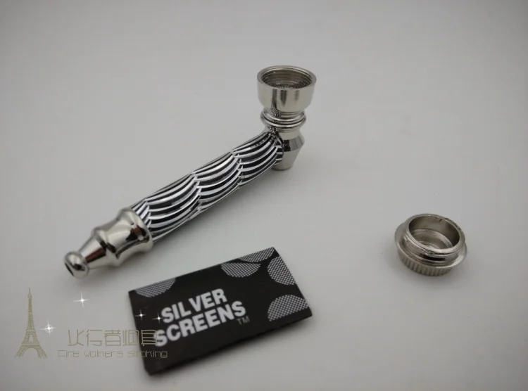 New 2pcs Fashion Metal smoking weed pipes With Lid With retail package