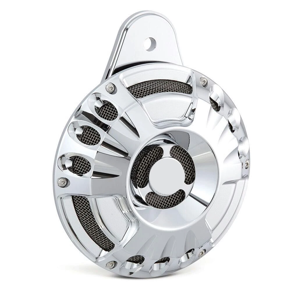 

Motorcycle CHROMED Deep Cut CNC Horn Cover for Harley FLT Touring big twin 1991-2014 Free shipping