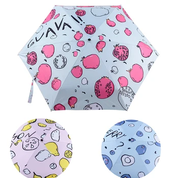 

Female Sunny Parasol Women Rain Umbrella Fashion Female Mini 5 Folding Portable Sun Umbrellas Paraguas Anti-UV Pocket Umbrella