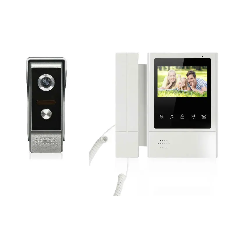 Видеодомофон 4,3 "дюймов проводной видео дверной телефон дверной звонок Домофон Система с RFID доступ к двери ИК ночного видения камера