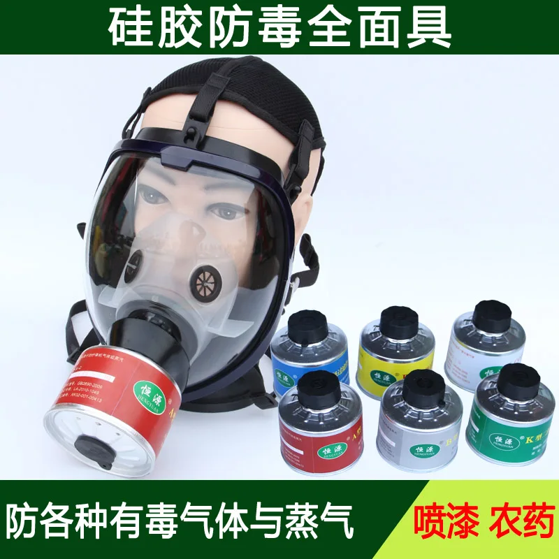 Free shipping Hengyuan chemical hydrogen sulfide gas masks / ammonia large windows full face anti-H2S type the 8th canisters | Дом и сад